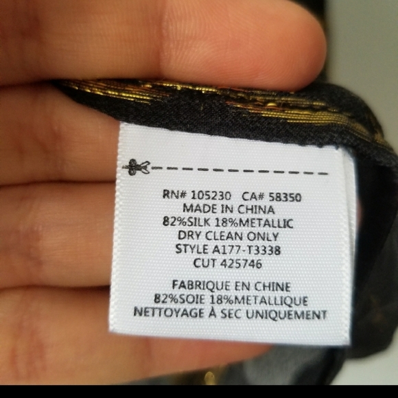****SOLD****Joie Metallic Split Neck Blouse - Perfect for holidays!!! - Picture 6 of 7